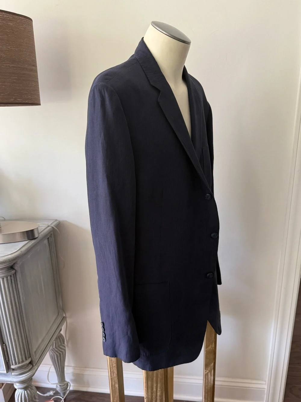 PAUL STUART Linen Silk Unlined 3-button Sport Coat Jacket Size 48 Tall/ Long